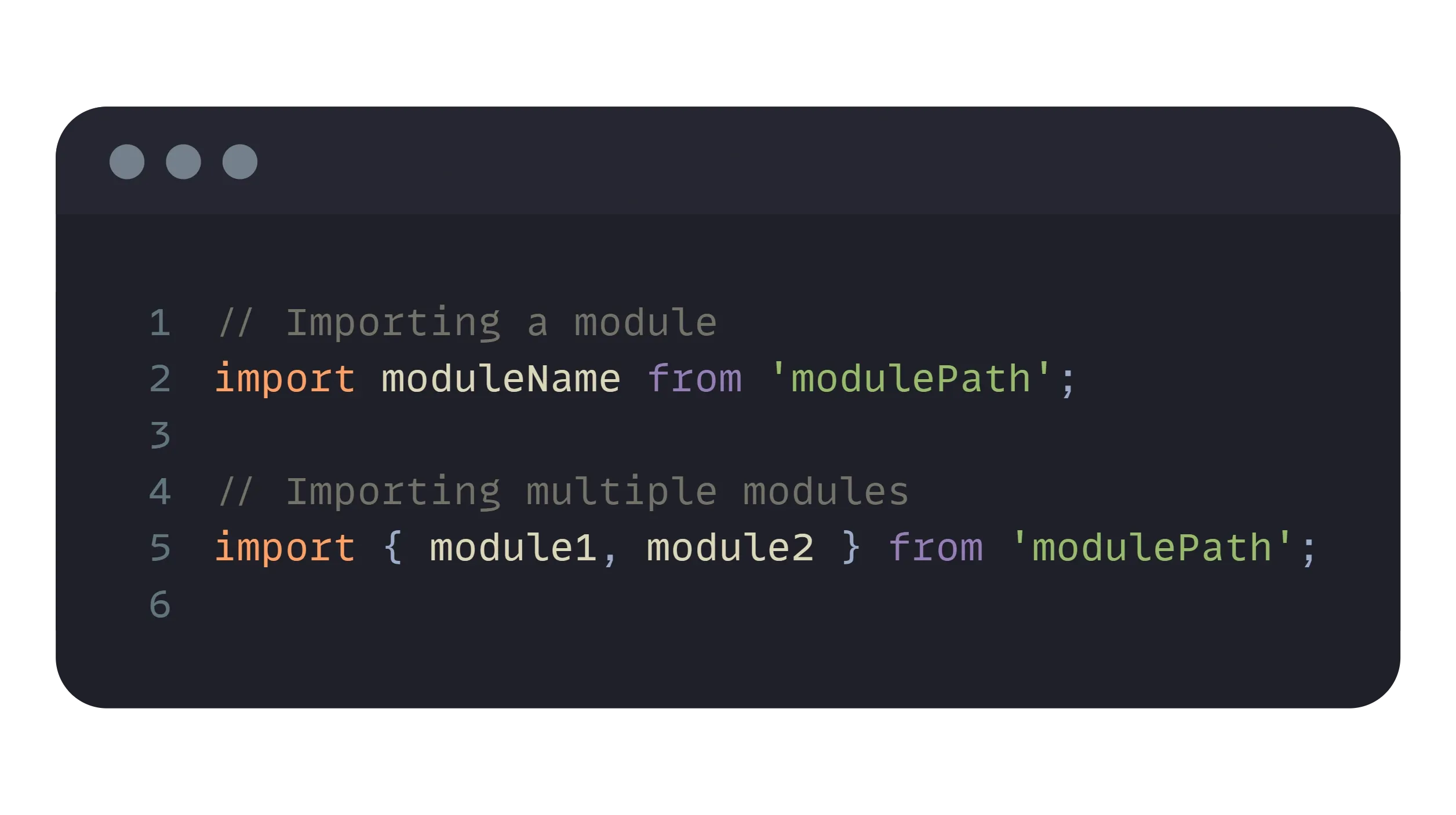 Sample of code block